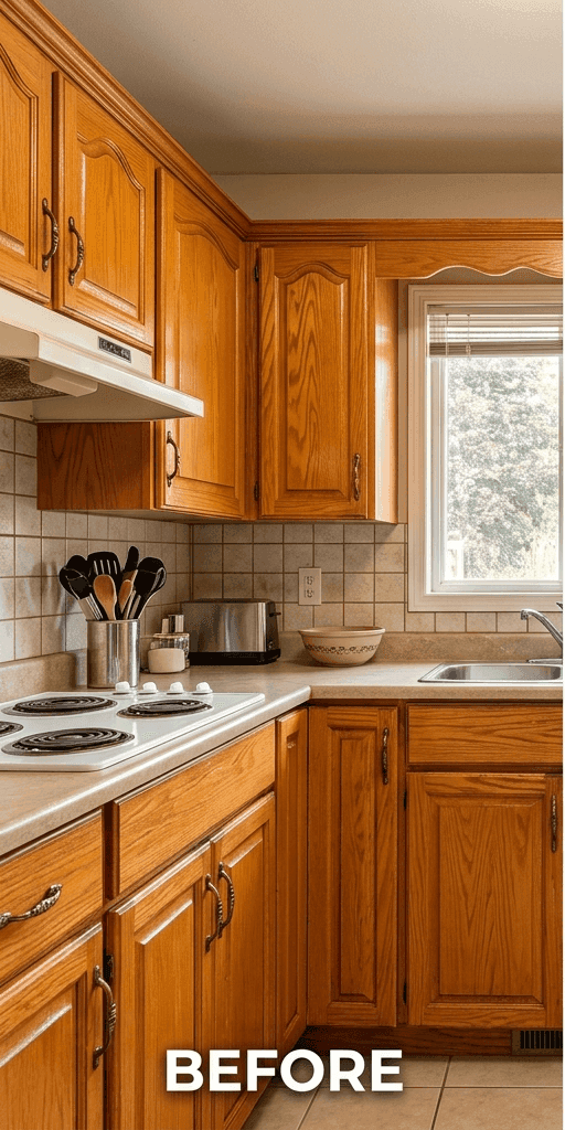 Before: Cabinet Refinishing in Sherman Oaks